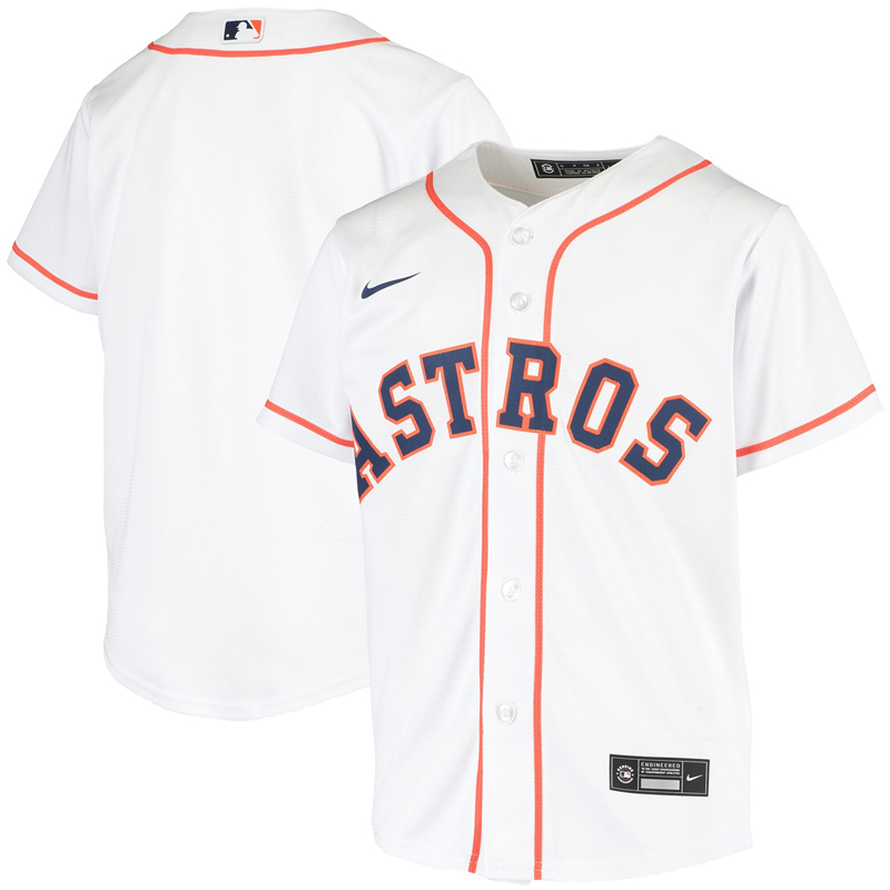 2020 MLB Youth Houston Astros Nike White Home 2020 Replica Team Jersey 1->houston astros->MLB Jersey